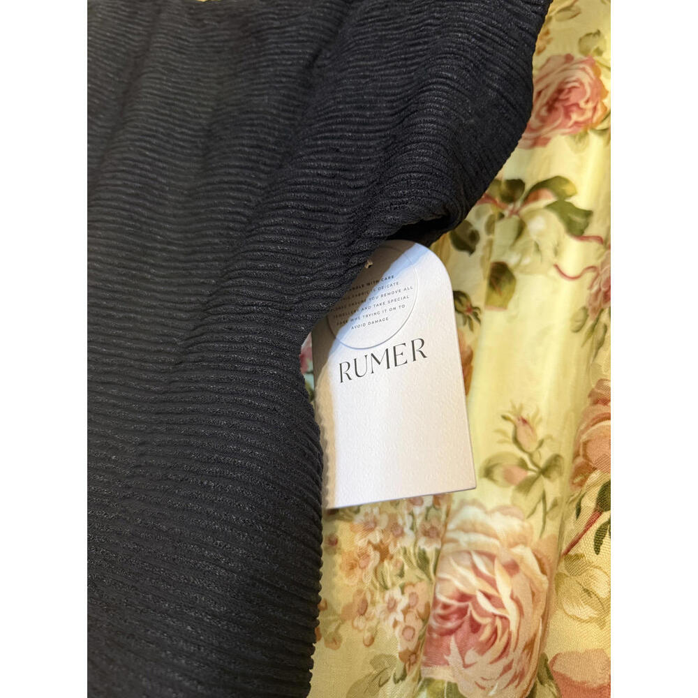 NWT! Rumer Rosa Square Neck Mini Dress - Black XS - Picture 3 of 5